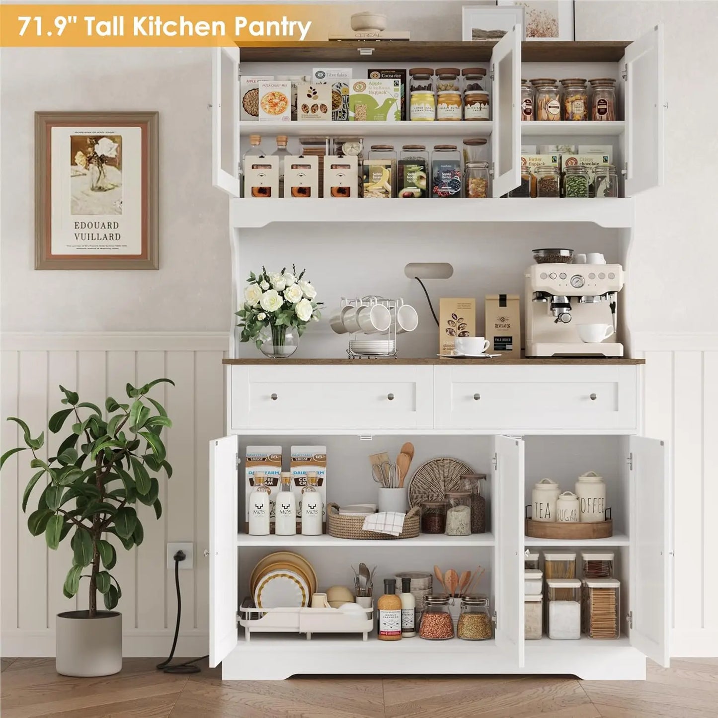 71.9" Tall Storage Pantry - Loft&Timber