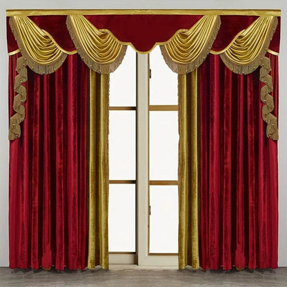2pcs American style French luxury curtain, without valance - Loft&Timber