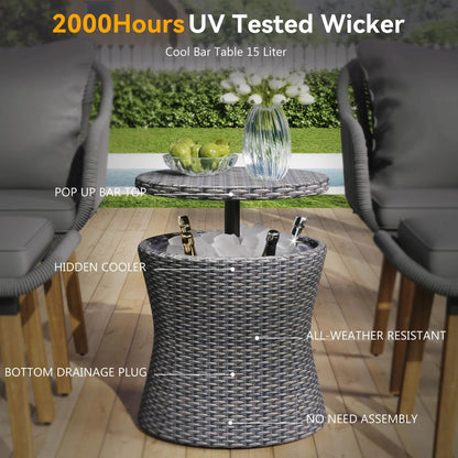 5 Pieces Outdoor Patio Furniture Set - Loft&Timber