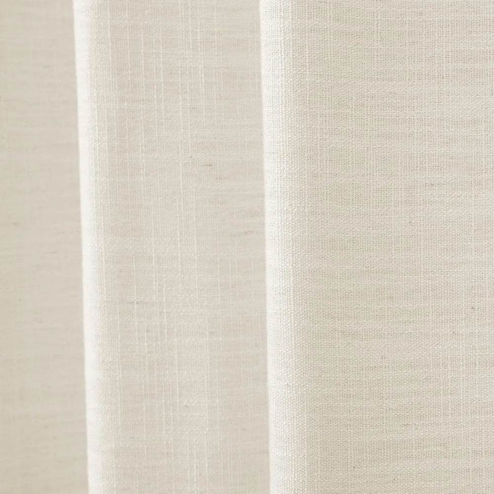Polyester Linen Blackout Ivory Curtain - Loft&Timber