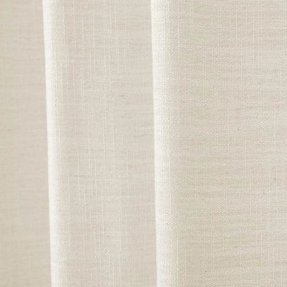 Polyester Linen Blackout Ivory Curtain - Loft&Timber