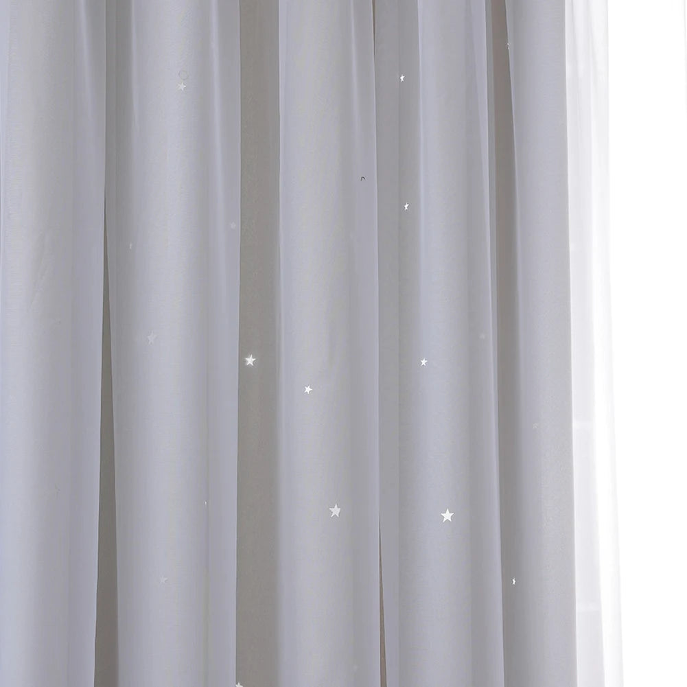 Hollow Out Star Curtain, 1 Panel 40"*84"