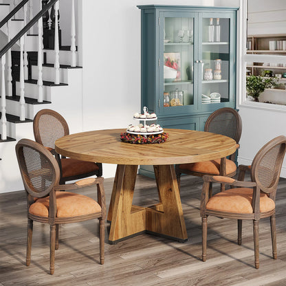 Tribesigns Round Dining Table for 4, 47" - Loft&Timber