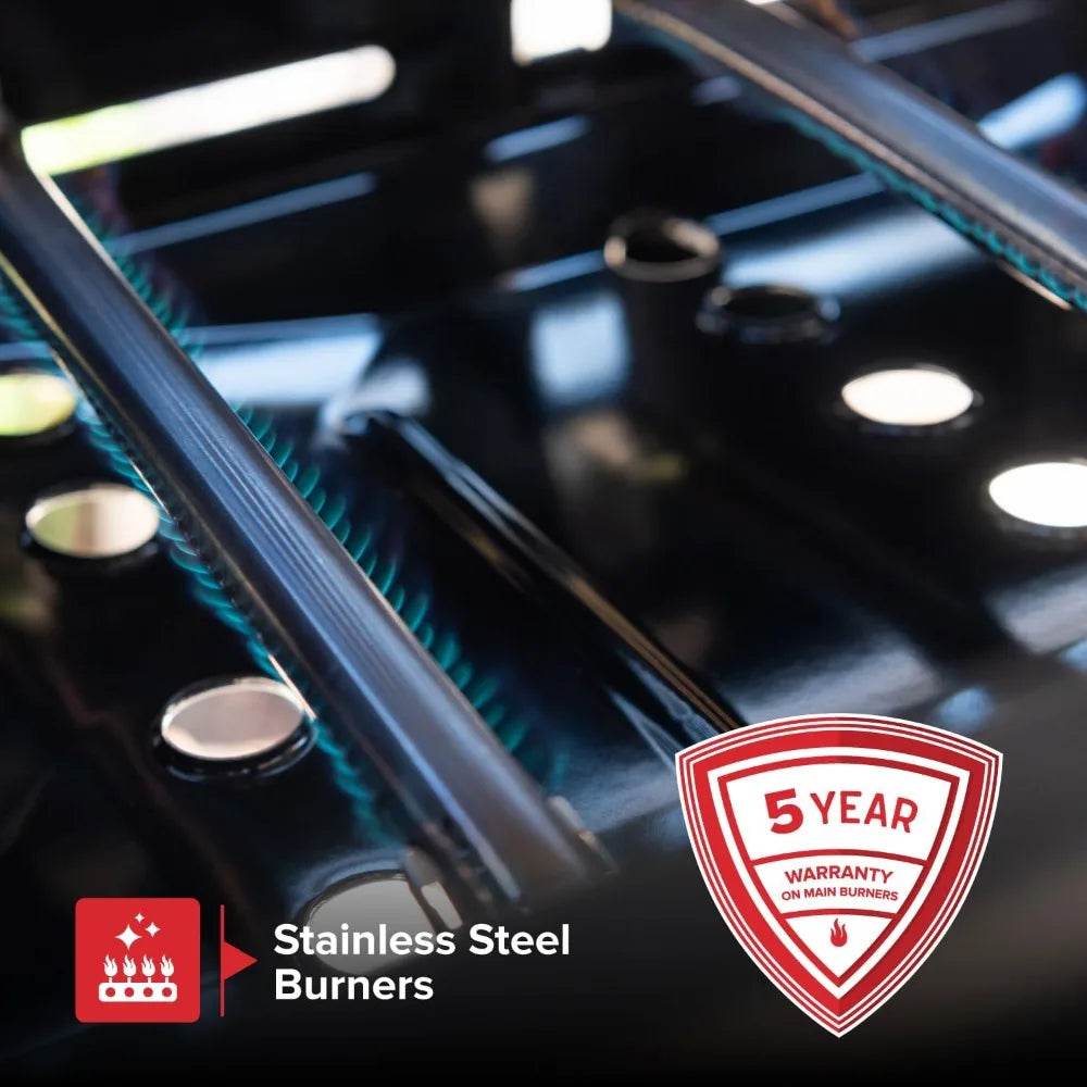 Nexgrill 3-Burner Propane Gas Grill with Side Shelves, 27,000 BTU Output, Stainless Steel Hood, Large 429 Square Inch - Loft&Timber