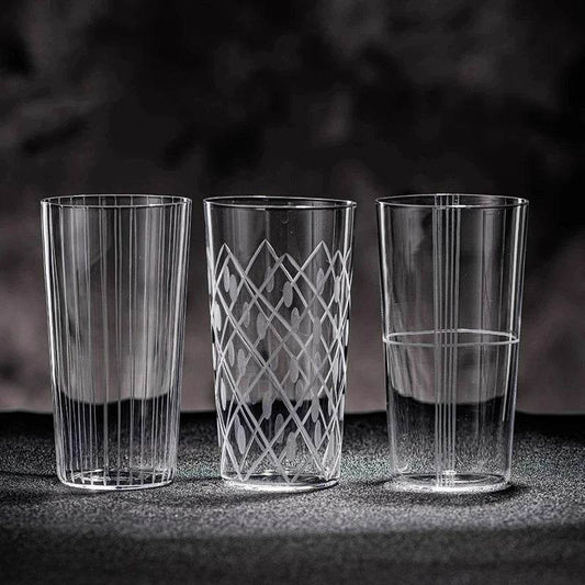 Japanese Style Engraved Cocktail Glasses