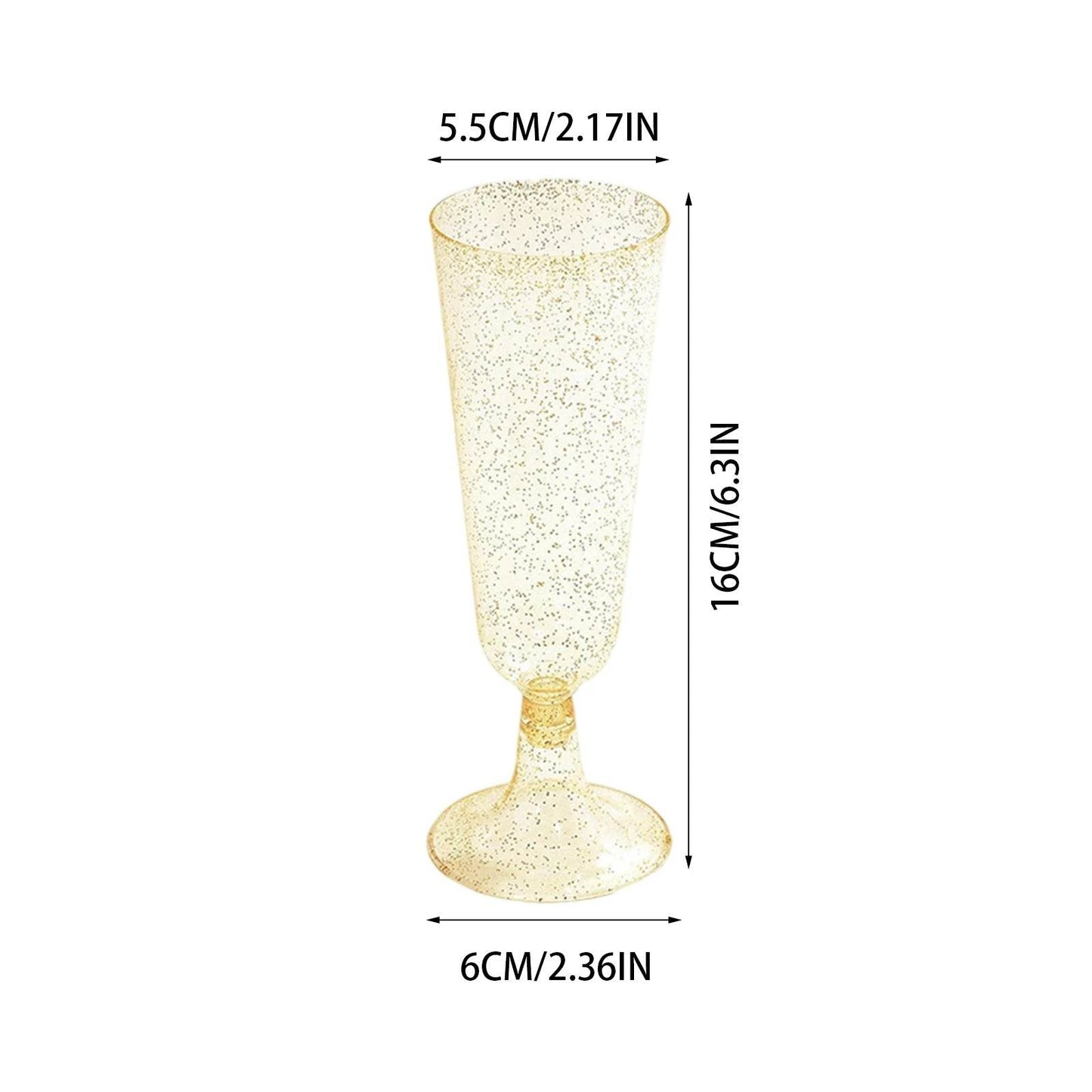 Clear Plastic Champagne Flutes 5.5 Oz - Loft&Timber