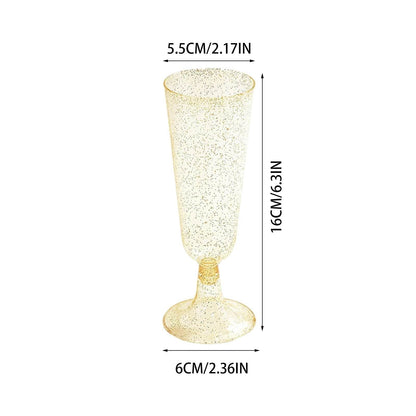 Clear Plastic Champagne Flutes 5.5 Oz - Loft&Timber