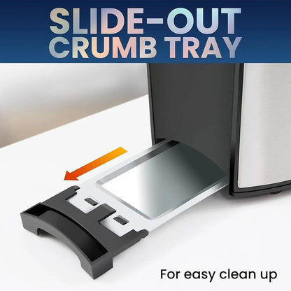 Extra Wide 2 Slice Toaster with 1.25 Inch Slots