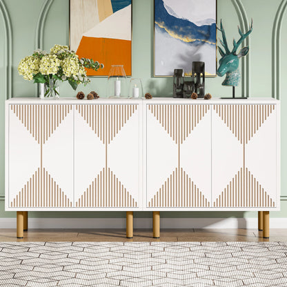 59" Tribesigns Modern Natural Storage Cabinet; Freestanding Floor Cabinet - Loft&Timber