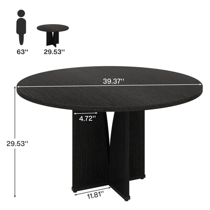 Tribesigns 39" Round Conference Table for 4 - Loft&Timber