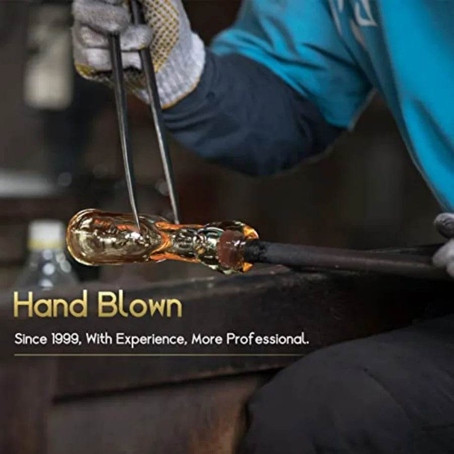 Hand Blown Clear Crystal Champagne Flute Glasses - Loft&Timber