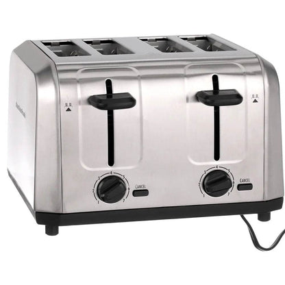 Brushed Stainless Steel 4 Slice Toaster - Loft&Timber