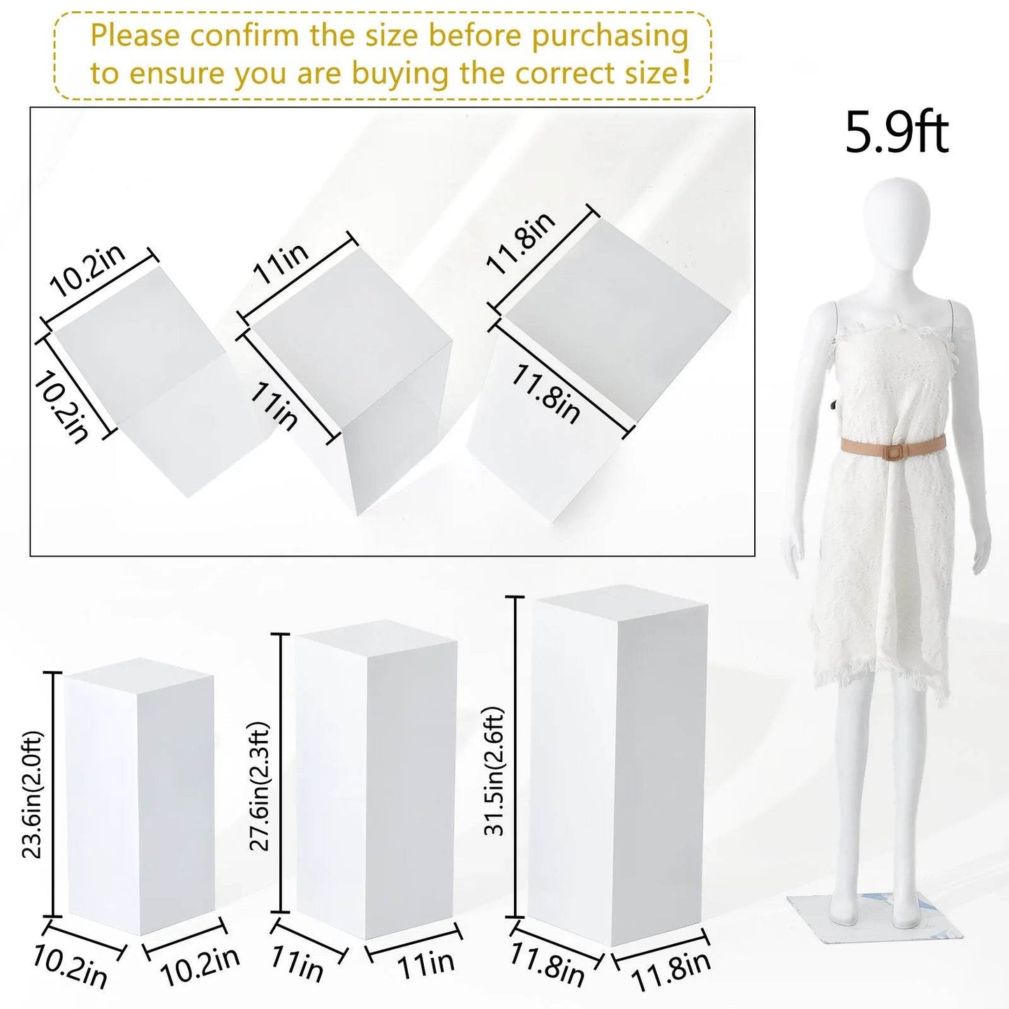 6PCS Metal Display Pedestal Stand for Cake or Flowers - Loft&Timber