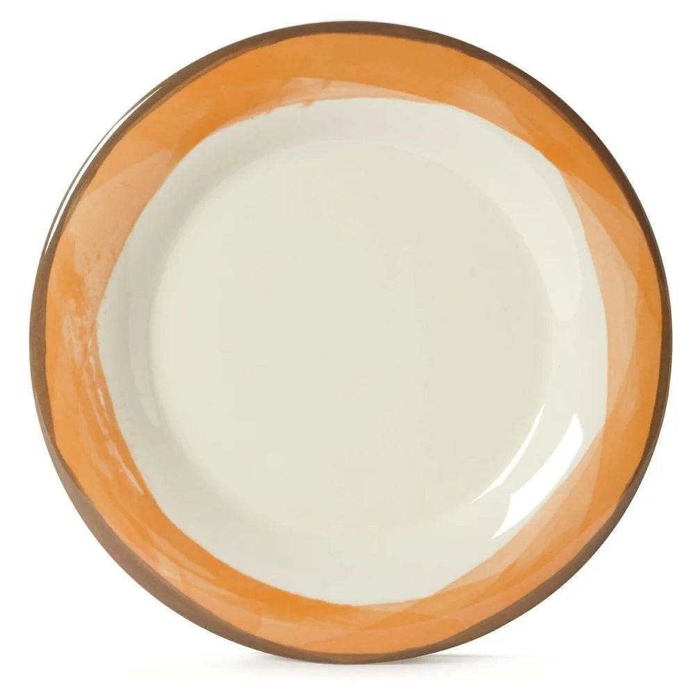 Heavy-Duty Wide Rim Melamine Salad Plate Set of 4 Shatterproof