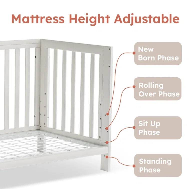 11-In-1 Convertible Mini Cradle to Full Size Crib - Loft&Timber