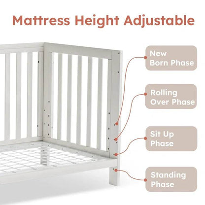 11-In-1 Convertible Mini Cradle to Full Size Crib - Loft&Timber