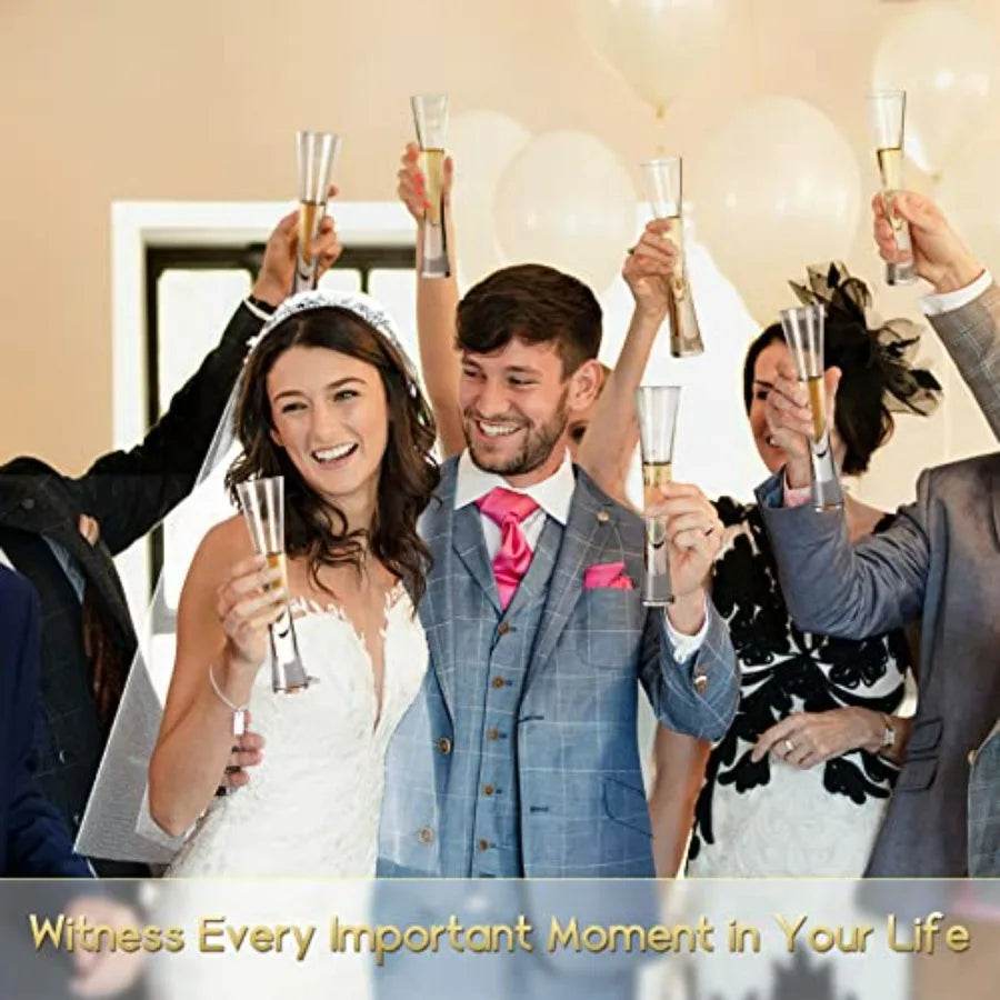 Hand Blown Clear Crystal Champagne Flute Glasses - Loft&Timber