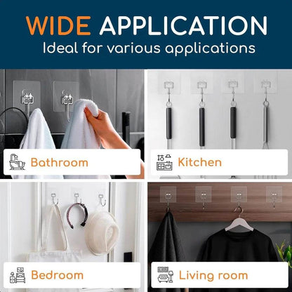 Adhesive Large Wall Hooks for Hanging Heavy Duty Holding 22 lbs - Loft&Timber