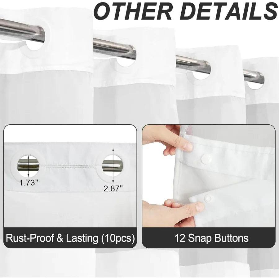 Modern Boho Black Striped Shower Curtain