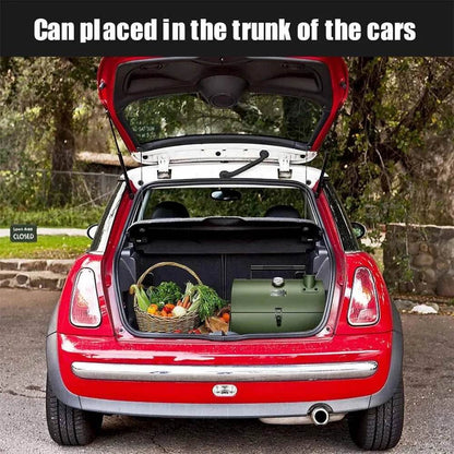 Portable Adjustable Charcoal Grill for Outdoor Hiking and Picnics - Multi-Functional Metal BBQ Smoker in Green - Loft&Timber