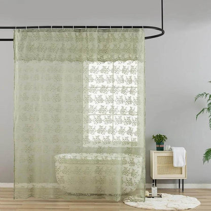Elegant Sage Green Shower Curtain - Loft&Timber
