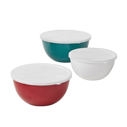 6 Piece Enamel Steel Mixing Bowls Set - Loft&Timber