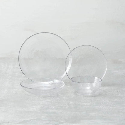 Clear Glass Salad Plate Set of 4 8 Inch
