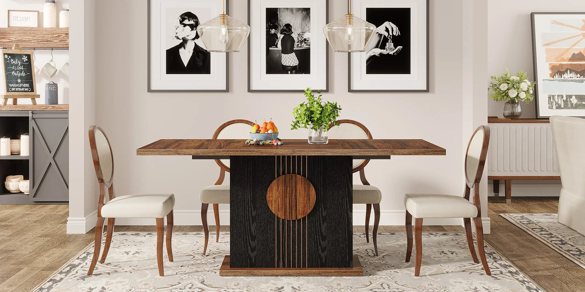 Tribesigns 55" Rectangular Dining Table for 4 to 6 - Loft&Timber