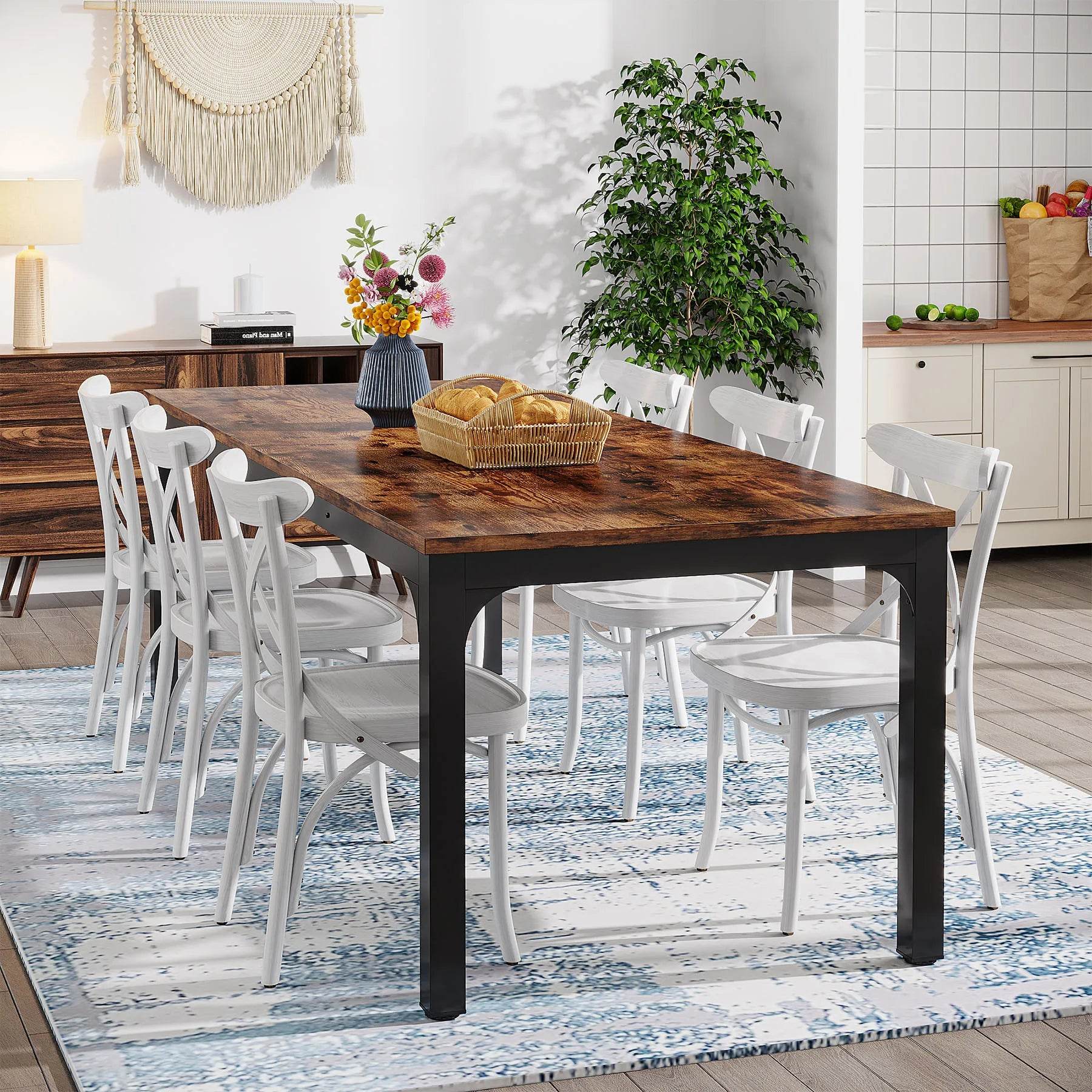 Tribesigns Dining Table for 6-8 People, 200cm - Loft&Timber