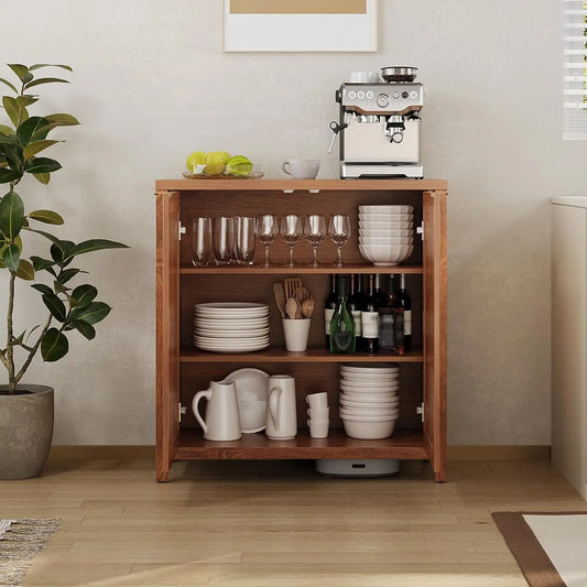 34" Rattan Sideboard Buffet Cabinet - Loft&Timber