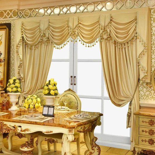2pcs European luxury atmosphere shading thickened flannelette, no valance - Loft&Timber