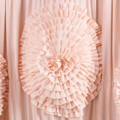 Serena 72 Wide x 72 Long Ruffled Shower Curtain in Blush Pink - Loft&Timber