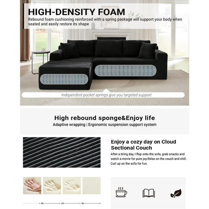 105" Cloud Sectional Couch - Loft&Timber