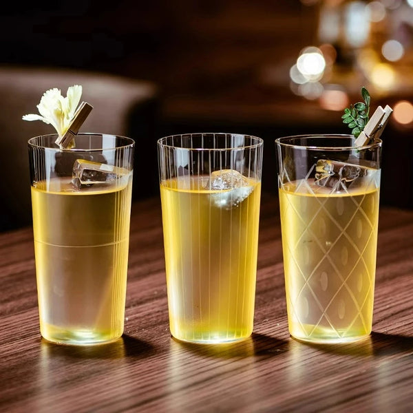Japanese Style Engraved Cocktail Glasses