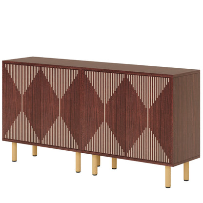 59" Tribesigns Modern Natural Storage Cabinet; Freestanding Floor Cabinet - Loft&Timber