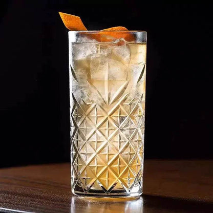 4PCS Timeless 10 Ounce Highball Glasses, Etched Drinking Glasses - Loft&Timber