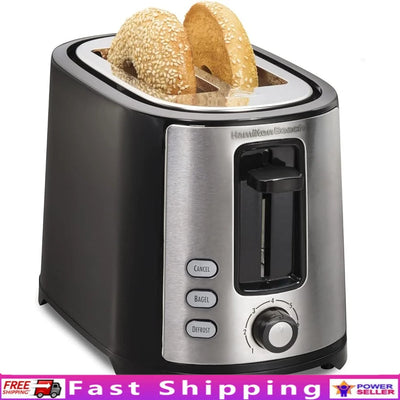 Extra Wide Slot Toaster 2 Slice with Bagel Defrost Settings