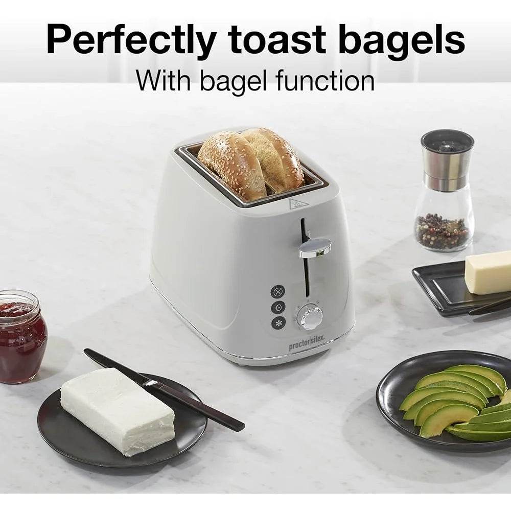 2 Slice Plastic Toaster with Defrost