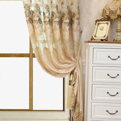 2pcs European high-end embroidered curtain - Loft&Timber