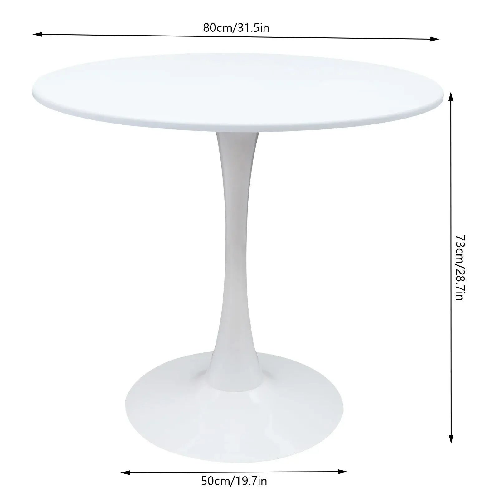 31.5" Round Tulip Pedestal Dining Table - Loft&Timber