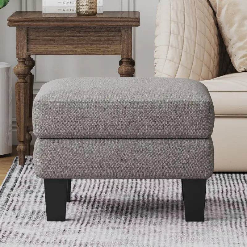 Light Gray Fabric Ottoman - Stylish and Versatile Storage Solution - Loft&Timber