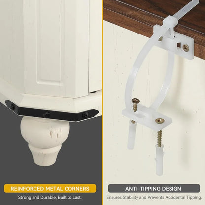 67" Kitchen Pantry Storage Cabinet - Loft&Timber