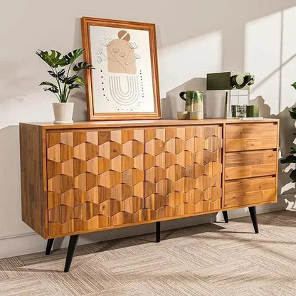 Sideboard Georgina Solid Wood 2 Doors & 3 Drawers - Loft&Timber