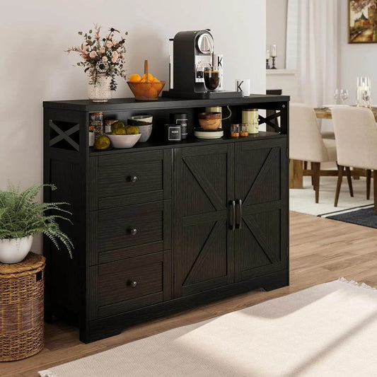 Vabches Buffet Cabinet Wooden Sideboard - Loft&Timber
