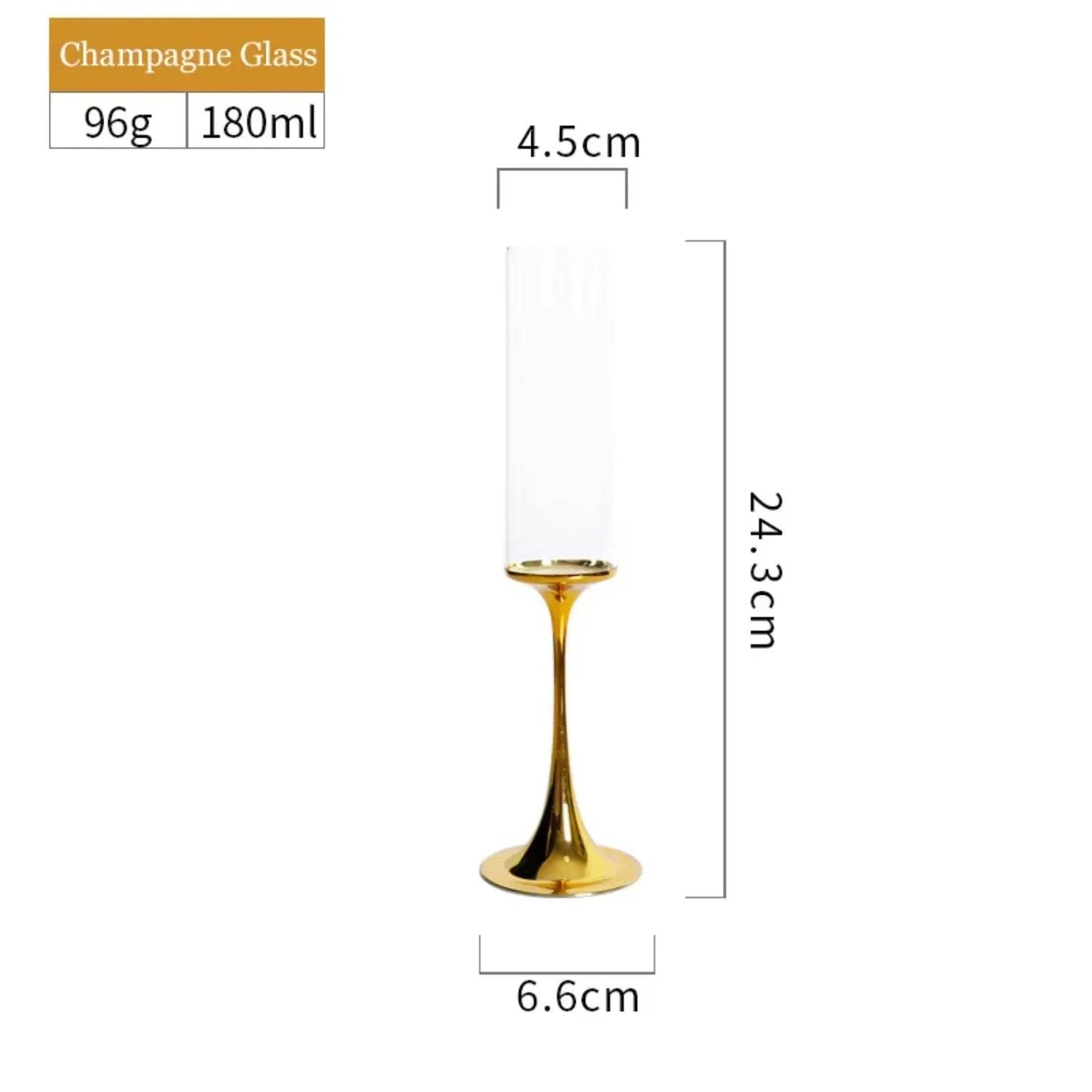 Gift champagne goblets Gold plating wine glasses - Loft&Timber