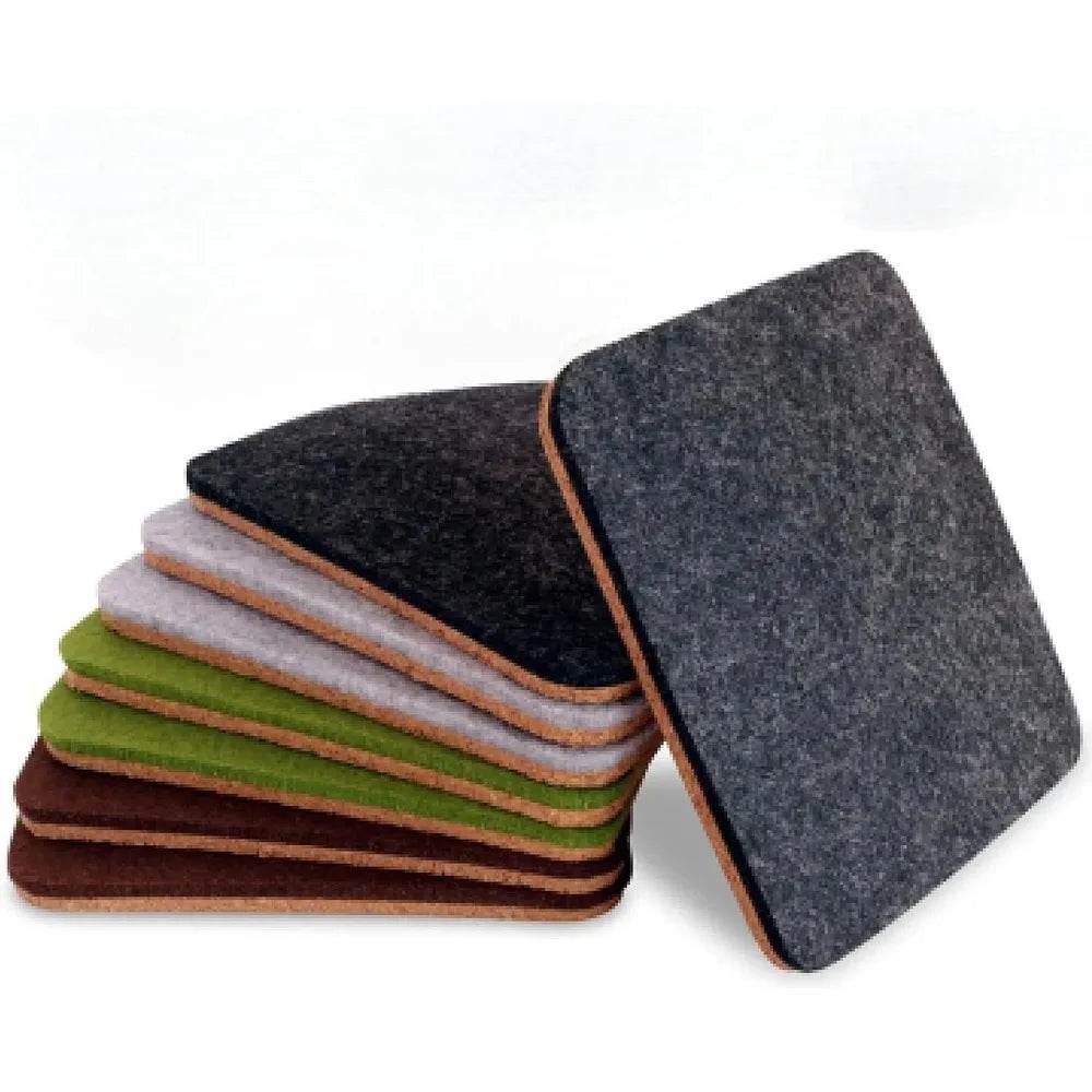 Classic Felt Coasters for Drinks - Set of 8: Cork - Loft&Timber