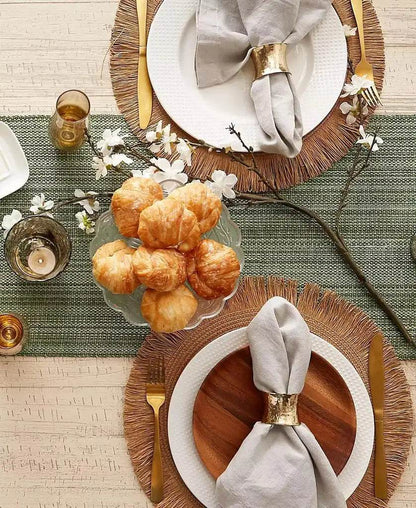 Variegated Fringe Table Runner, 13x108 Inches - Loft&Timber