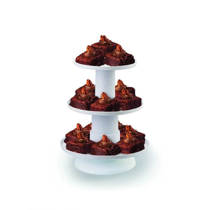 Stacked 3-Tier Cupcake and Dessert Tower, 1.8 lb - Loft&Timber