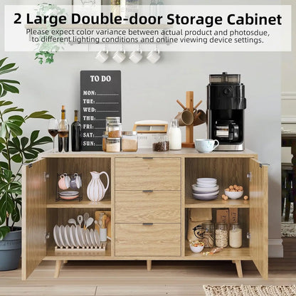 47" Storage Cabinet with 3 Drawers and 2 Doors - Loft&Timber