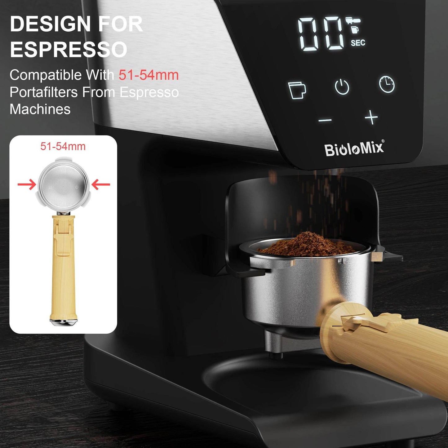 BioloMix Automatic Burr Mill Electric Coffee Grinder - Loft&Timber